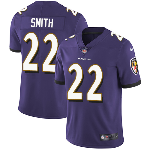 2019 Men Baltimore Ravens #22 Smith purple Nike Vapor Untouchable Limited NFL Jersey->baltimore ravens->NFL Jersey